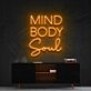 Mind Body Soul Neon Sign for Yoga and Meditation Spaces