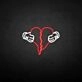 Broken heart' neon sign