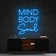Mind Body Soul Neon Sign for Yoga and Meditation Spaces