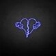 Broken heart' neon sign