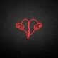 Broken heart' neon sign