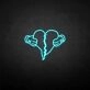 Broken heart' neon sign