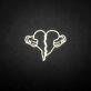 Broken heart' neon sign