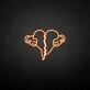 Broken heart' neon sign