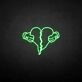 Broken heart' neon sign