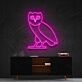 October's Very Own Owl Neon Sign for Music Fans