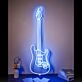 Guitareds Neon Sign for Music Lovers and Studios