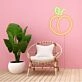Peach Neon Sign for Fun and Whimsical Decor