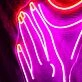 Nails Neon Sign for Beauty and Personal Care Spaces
