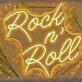 Rock N Roll Neon Sign for Music Lovers and Studios