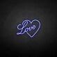 Love heart' neon sign
