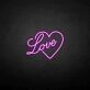 Love heart' neon sign