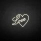 Love heart' neon sign