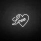 Love heart' neon sign