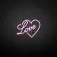 Love heart' neon sign