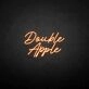 Double apple' neon sign