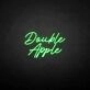 Double apple' neon sign