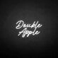 Double apple' neon sign