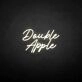 Double apple' neon sign