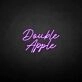 Double apple' neon sign