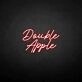 Double apple' neon sign
