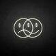 Double face' neon sign