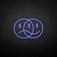 Double face' neon sign