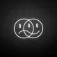 Double face' neon sign