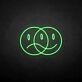 Double face' neon sign