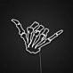 Hang Loose Skeleton Hand Neon Sign for Fun and Playful Spaces