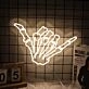 Hang Loose Skeleton Hand Neon Sign for Fun and Playful Spaces