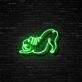 Downward Facing Frenchie Neon Sign for Yoga Studios and Pet Lovers