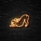 Downward Facing Frenchie Neon Sign for Yoga Studios and Pet Lovers