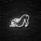 Downward Facing Frenchie Neon Sign for Yoga Studios and Pet Lovers