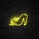 Downward Facing Frenchie Neon Sign for Yoga Studios and Pet Lovers