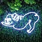 Downward Facing Frenchie Neon Sign for Yoga Studios and Pet Lovers