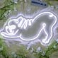 Downward Facing Frenchie Neon Sign for Yoga Studios and Pet Lovers