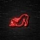 Downward Facing Frenchie Neon Sign for Yoga Studios and Pet Lovers