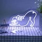 Downward Facing Frenchie Neon Sign for Yoga Studios and Pet Lovers