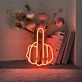 Middle Finger Neon Sign for Edgy and Bold Spaces