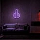 Middle Finger Neon Sign for Edgy and Bold Spaces