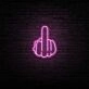 Middle Finger Neon Sign for Edgy and Bold Spaces