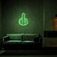 Middle Finger Neon Sign for Edgy and Bold Spaces