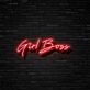 Girl Boss Neon Sign for Empowering and Inspirational Spaces