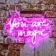 You Are Magic Neon Sign for Inspirational and Positive Spaces