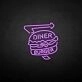 Diner Burger' neon sign