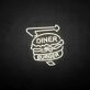 Diner Burger' neon sign