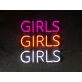 Girls Girls Girls Neon Sign for Playful and Fun Spaces