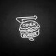 Diner Burger' neon sign