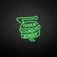Diner Burger' neon sign